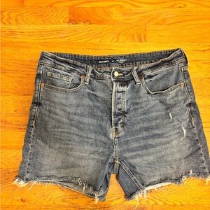 Old Navy Blue Frayed Hem Denim Shorts